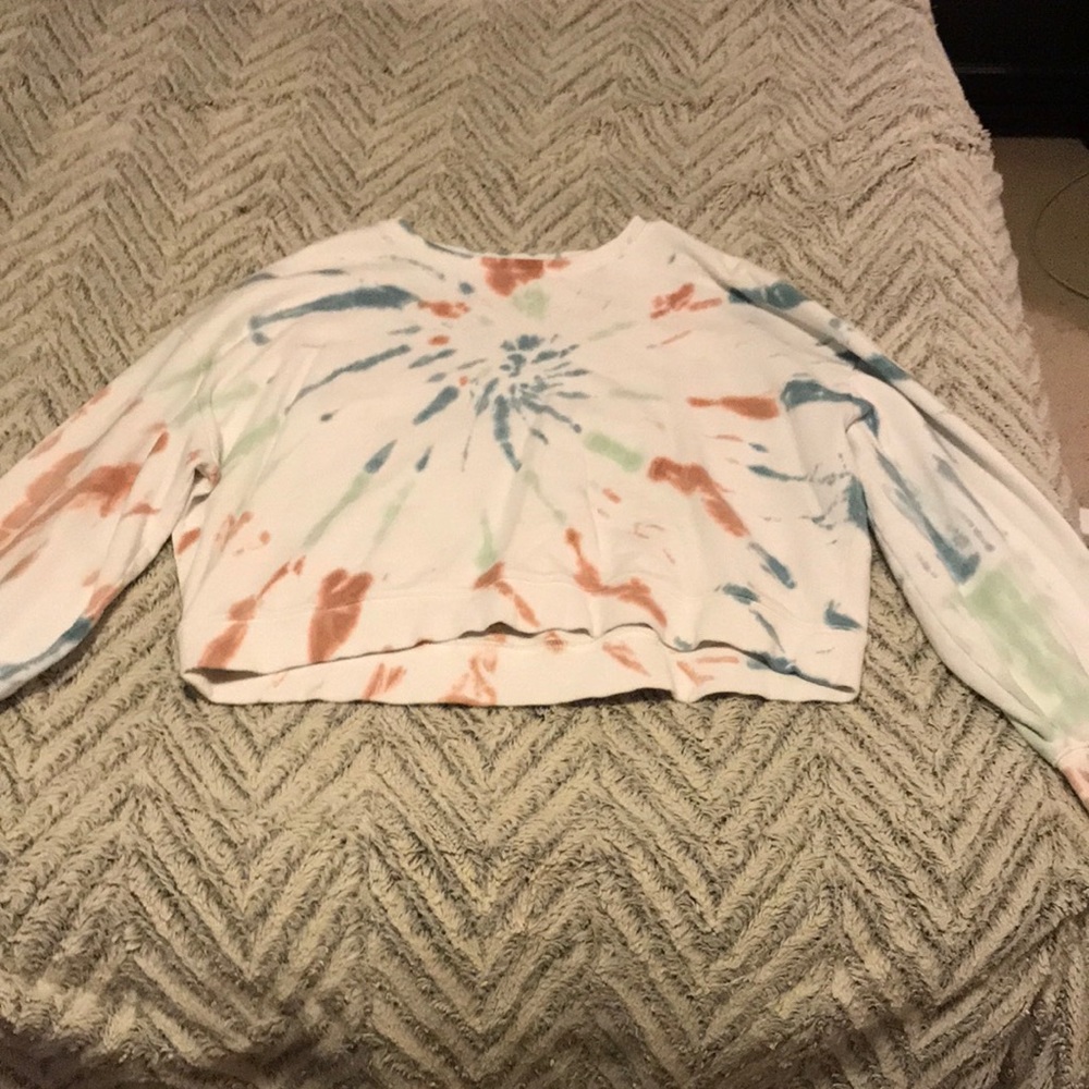 Z Supply Tie Dye Cropped Sweatshirt